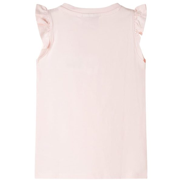T-shirt para criança manga com folhos rosa-suave 104 - Image 2