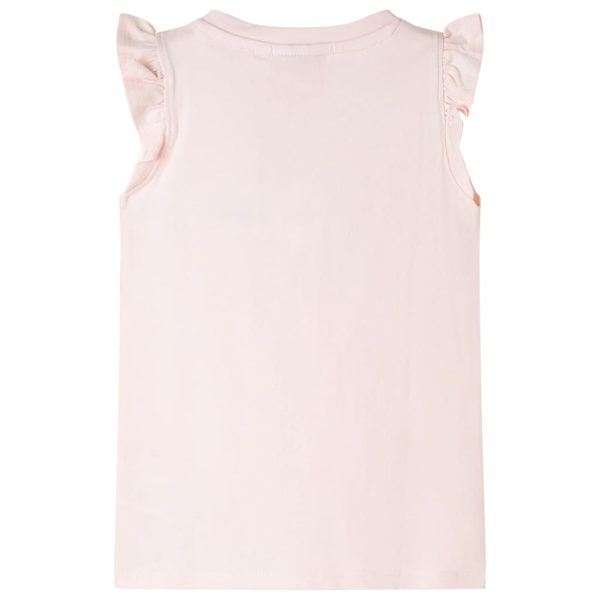 T-shirt para criança manga com folhos rosa-suave 116 - Image 2