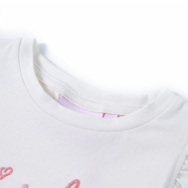 T-shirt para criança manga com folhos cor cru 92 - Image 3