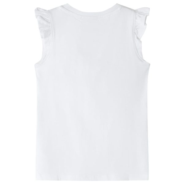 T-shirt para criança manga com folhos cor cru 104 - Image 2