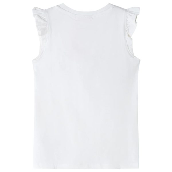 T-shirt para criança manga com folhos cor cru 128 - Image 2