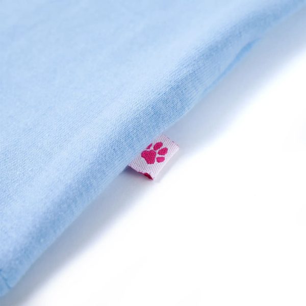 T-shirt para criança manga com folhos azul-claro 104 - Image 6
