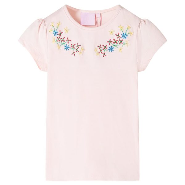 T-shirt de criança rosa suave 92