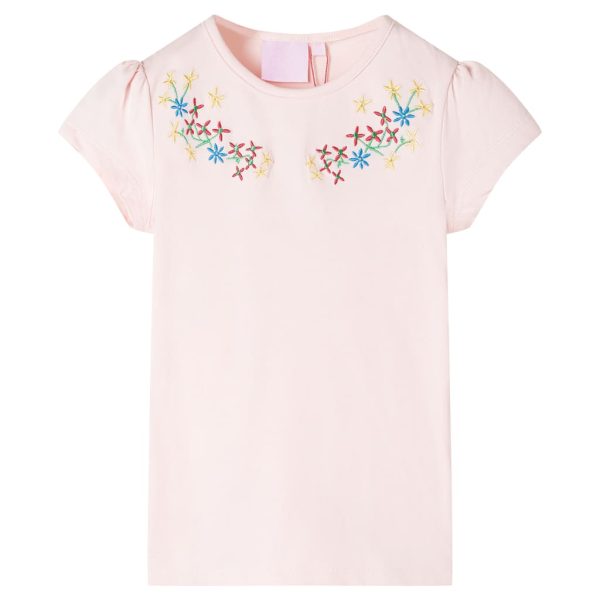T-shirt de criança rosa-suave 140
