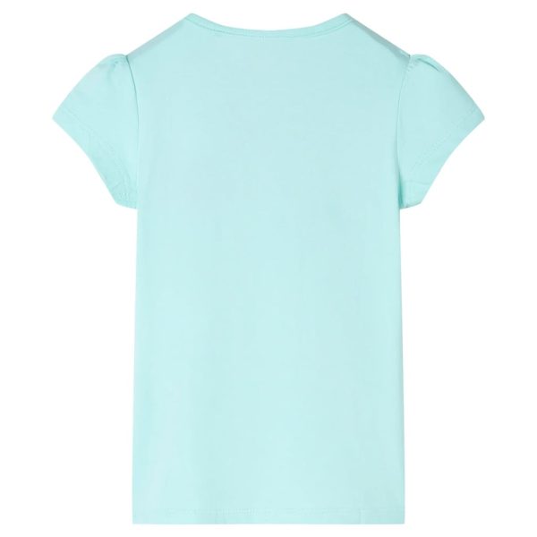 T-shirt de criança ciano-claro 92 - Image 2