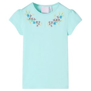 T-shirt de criança ciano-claro 116