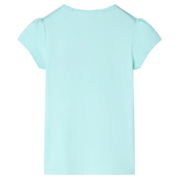 T-shirt de criança ciano-claro 128 - Image 2
