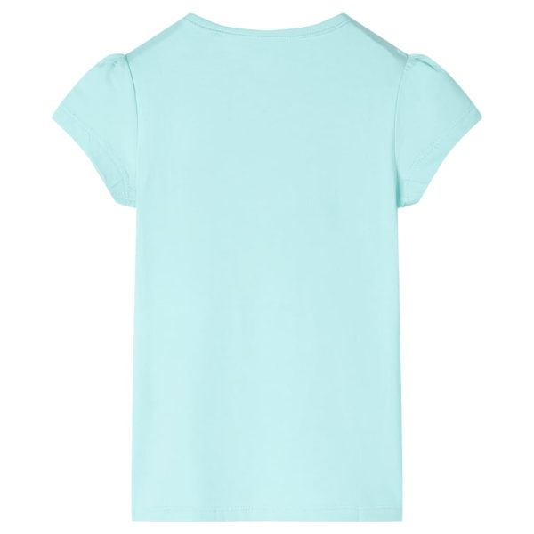 T-shirt de criança ciano-claro 140 - Image 2