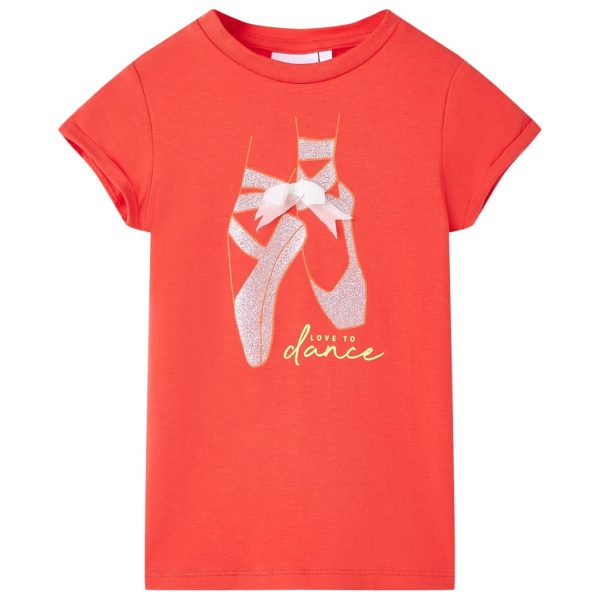 T-shirt para criança vermelho 140