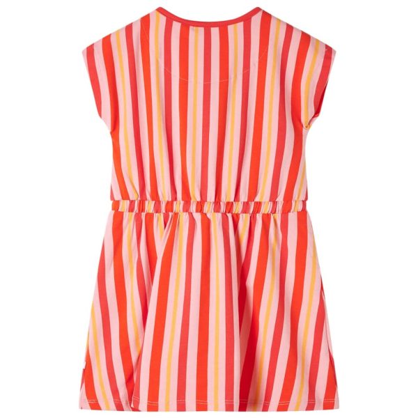 Vestido de criança com cordão rosa e vermelho 116 - Image 2