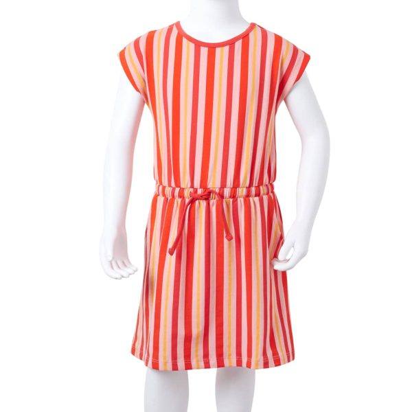 Vestido de criança com cordão rosa e vermelho 116 - Image 8