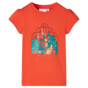 T-shirt de criança laranja-escuro 116
