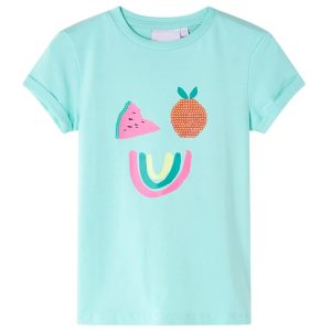 T-shirt infantil menta-claro 116
