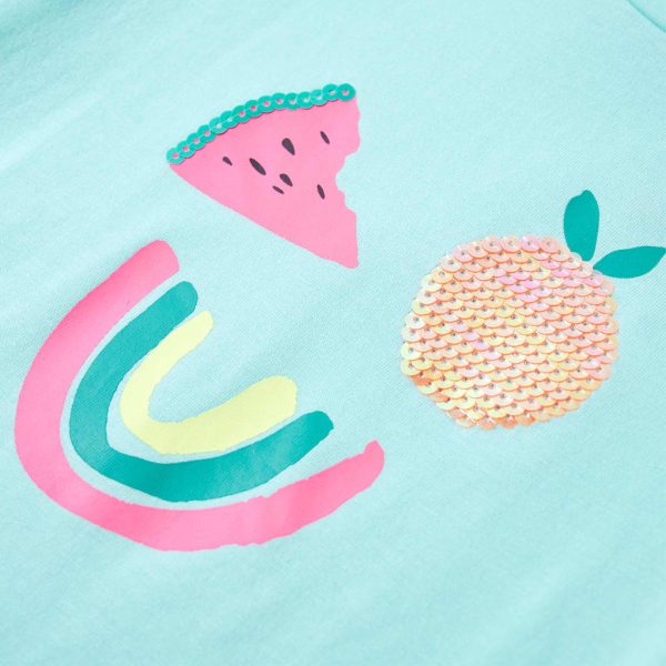 T-shirt infantil menta-claro 116 - Image 4