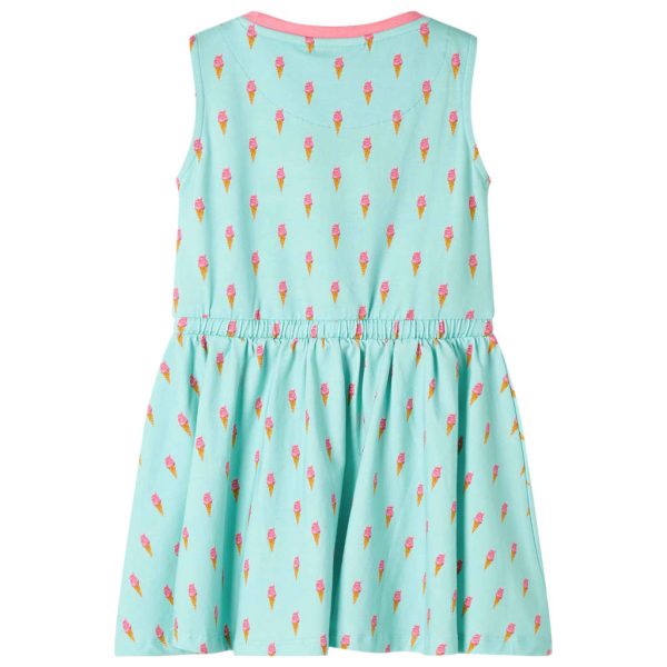 Vestido de criança com cordão menta-claro 104 - Image 2