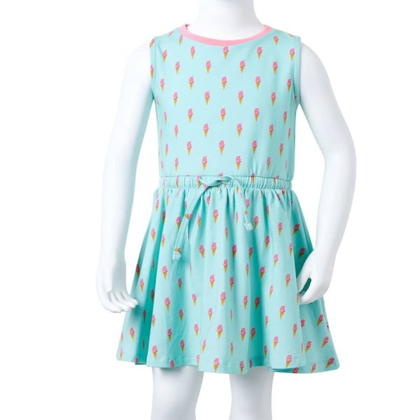Vestido de criança com cordão menta-claro 104 - Image 8
