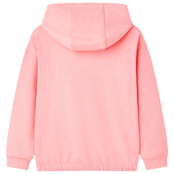Sweatshirt para criança com capuz rosa-brilhante 92 - Image 2