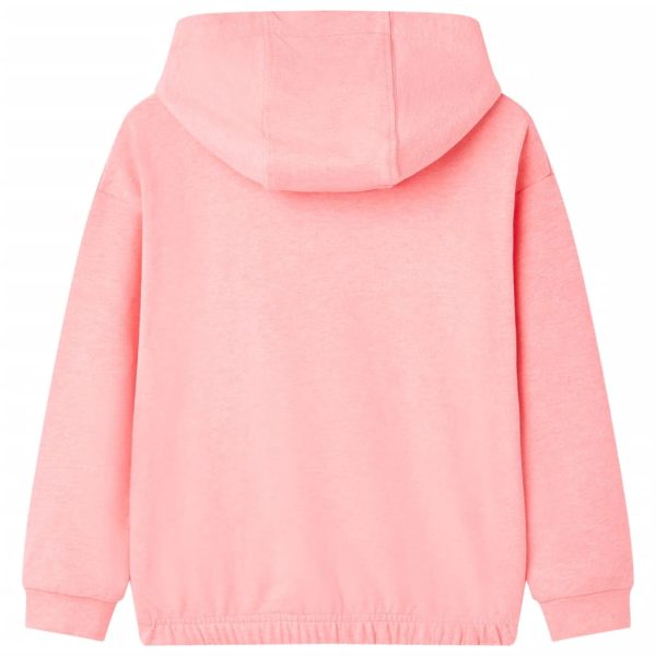 Sweatshirt para criança com capuz rosa-brilhante 140 - Image 2