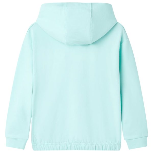 Sweatshirt para criança com capuz ciano-claro 116 - Image 2