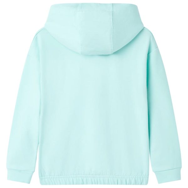 Sweatshirt para criança com capuz ciano-claro 128 - Image 2