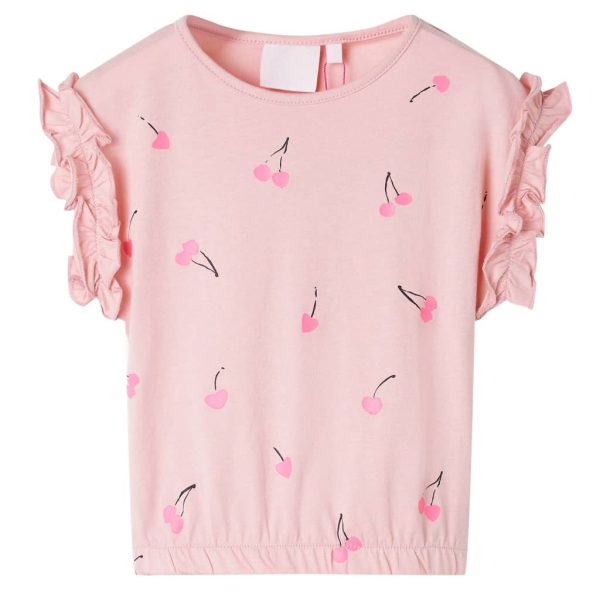 T-shirt de criança rosa-claro 140