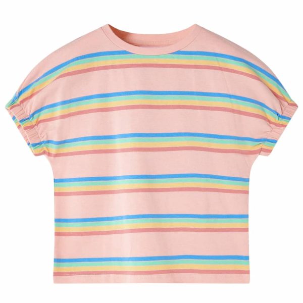 T-shirt para criança cor pêssego 128