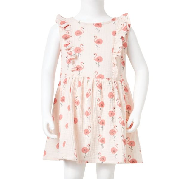 Vestido de criança com folhos rosa-suave 92 - Image 8