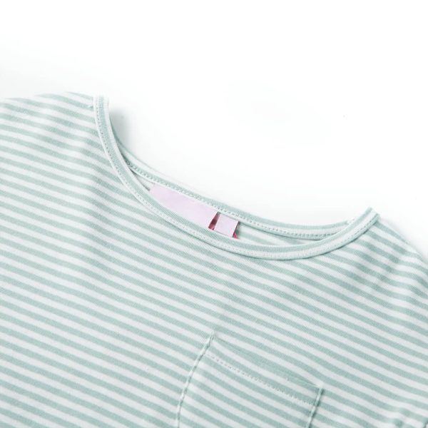 Vestido para criança de mangas com folhos menta 116 - Image 3