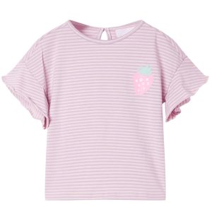T-shirt para criança manga com folhos lilás 92