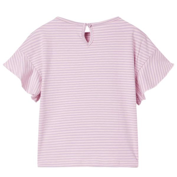 T-shirt para criança manga com folhos lilás 92 - Image 2