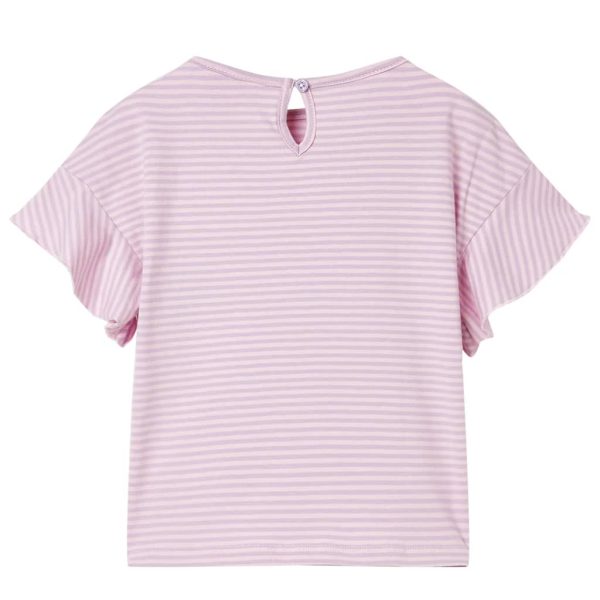 T-shirt para criança manga com folhos lilás 128 - Image 2