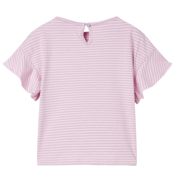 T-shirt para criança manga com folhos lilás 140 - Image 2