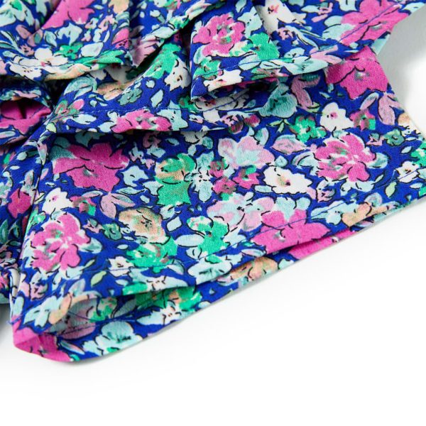 Vestido de manga com folhos para criança azul-cobalto 140 - Image 4
