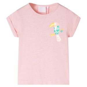T-shirt de criança rosa-claro 140