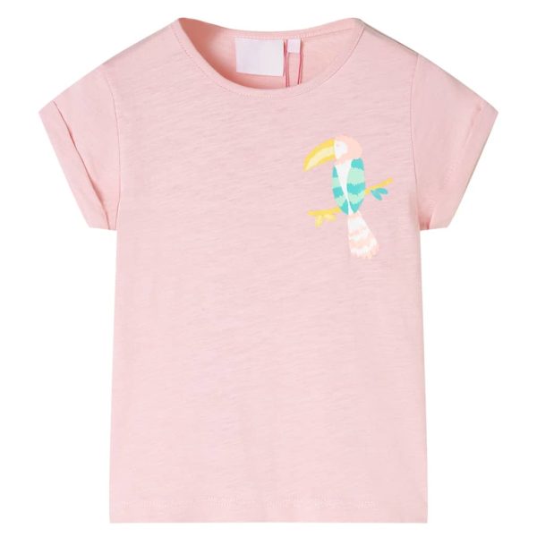 T-shirt de criança rosa-claro 140