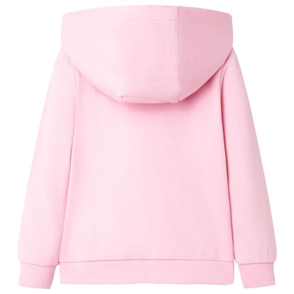 Sweatshirt para criança com capuz e fecho rosa-brilhante 92 - Image 2