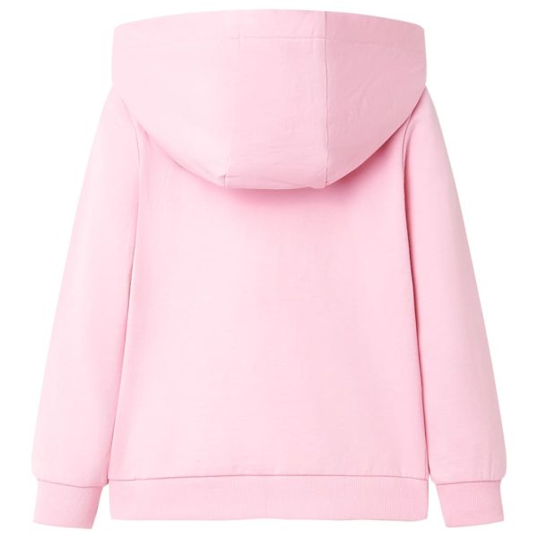 Sweatshirt para criança com capuz e fecho rosa-brilhante 104 - Image 2