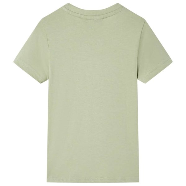 T-shirt de manga curta para criança caqui-claro 92 - Image 2