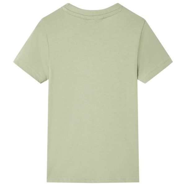 T-shirt de manga curta para criança caqui-claro 104 - Image 2