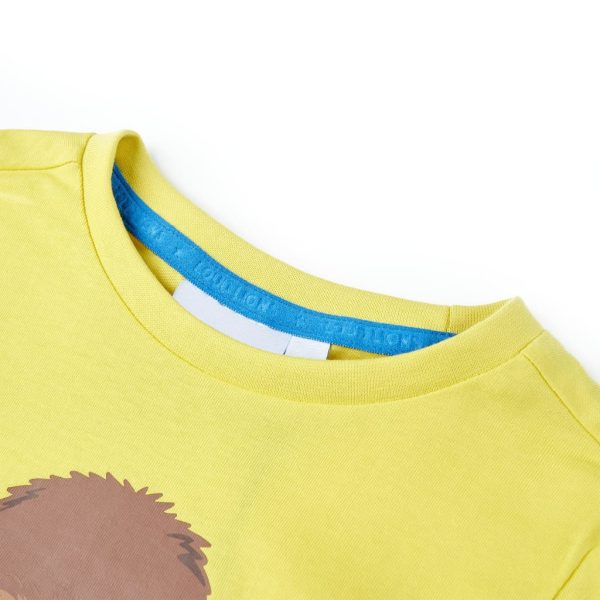 T-shirt infantil com mangas curtas amarelo 116 - Image 3