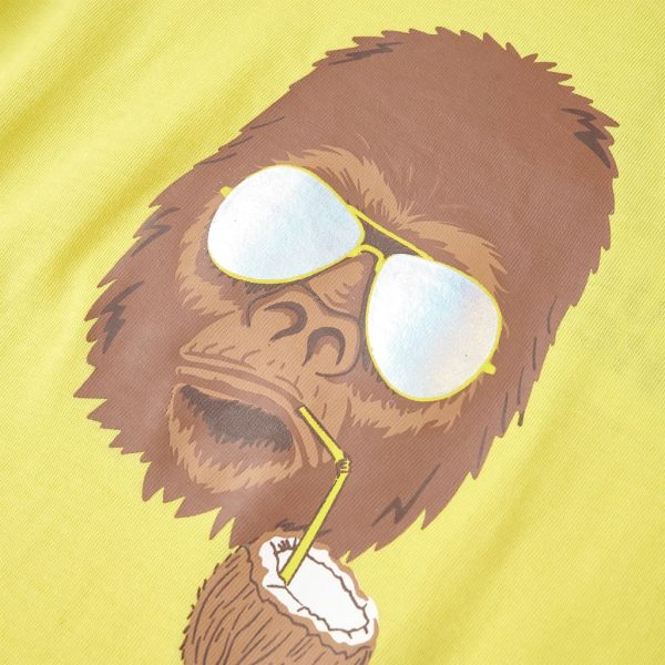 T-shirt infantil com mangas curtas amarelo 116 - Image 4