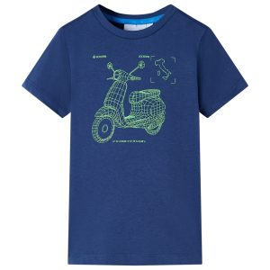 T-shirt de criança azul-escuro 92