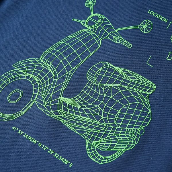 T-shirt de criança azul-escuro 128 - Image 4