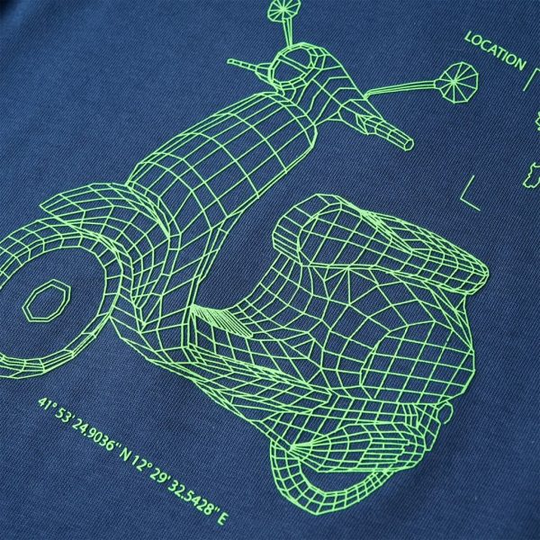 T-shirt de criança azul-escuro 140 - Image 4