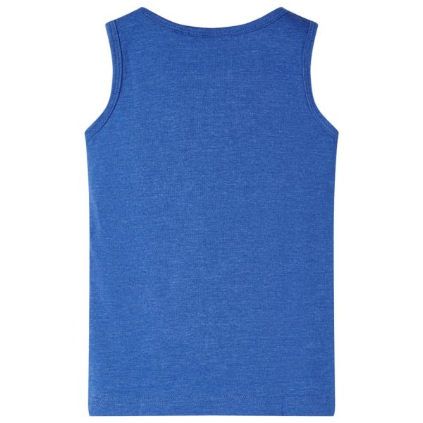 T-shirt de manga cava para criança azul-mesclado 104 - Image 2