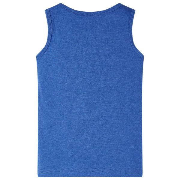 T-shirt de manga cava para criança azul-mesclado 128 - Image 2