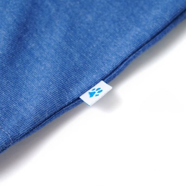 T-shirt de manga cava para criança azul-mesclado 140 - Image 5