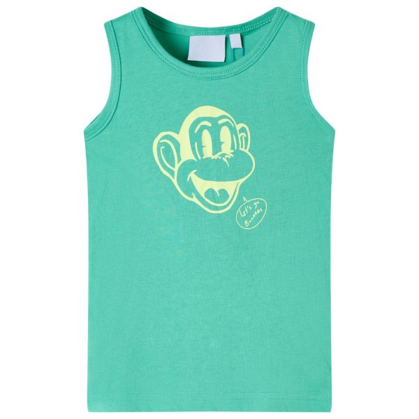 T-shirt de manga cava para criança verde 92