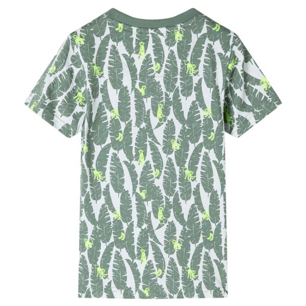 T-shirt para criança cor cru e hera-escuro 92 - Image 2
