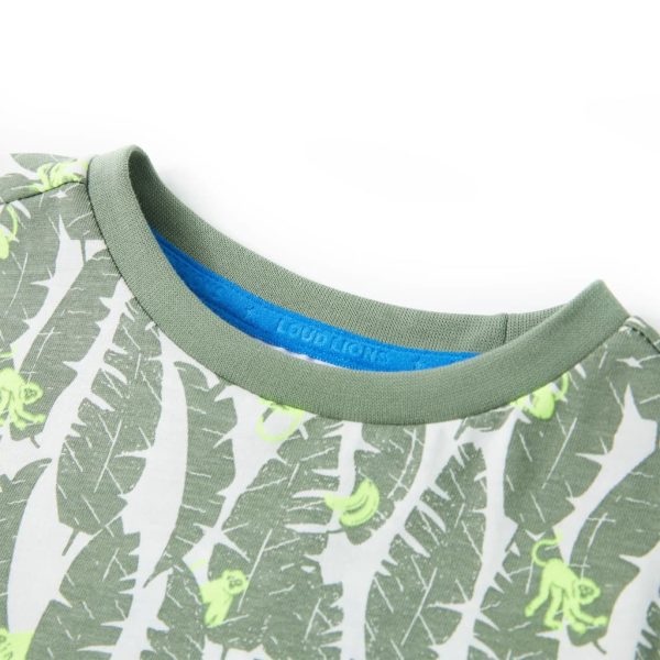 T-shirt para criança cor cru e hera-escuro 92 - Image 3